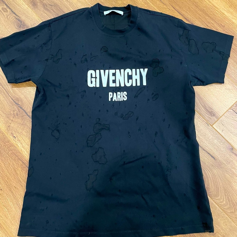 Givenchy destroyed logo t-shirt